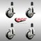 Service Caster 4 Inch 316SS Black Poly Swivel 1-5/8 Inch Expanding Stem Caster Set Brake SCC SCC-SS316EX20S414-PPUB-BLK-TLB-158-4 - alternate 1